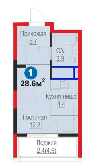 1-комнатная квартира возле метро Рохат Яшнабадский район Ипотека ID01