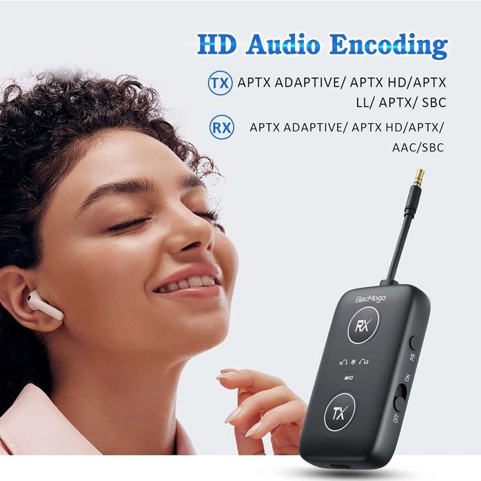 Bluetooth 5.4 предавател и приемник ElecMoga aptX