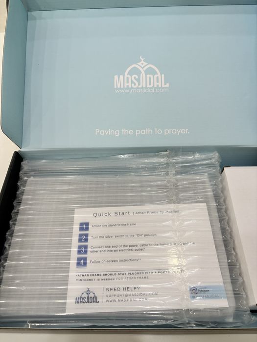 Ceas digital, ecran tactil, WiFi, arta islamica, dispozitiv islamic