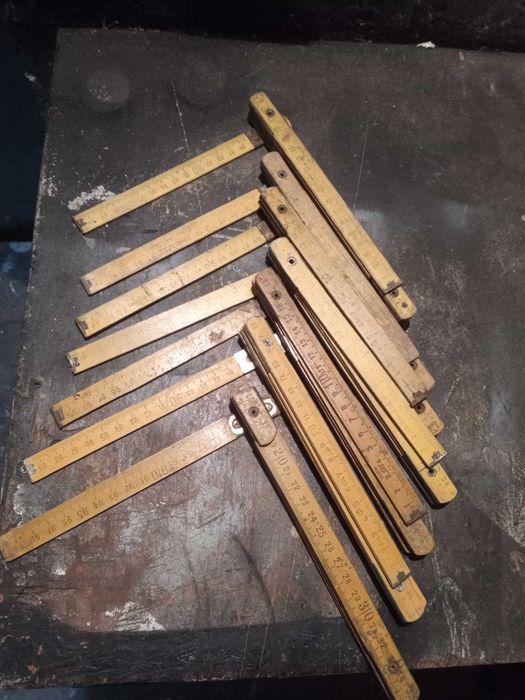 Стари Ретро Български Дървени Метри.