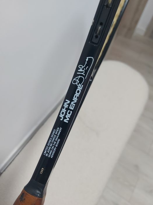 Racheta tenis vintage John McEnroe Autograph Snauwaert rara