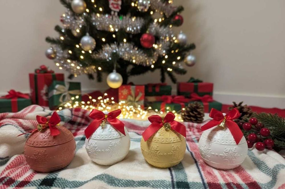 Lumanari parfumate  de Craciun din ceara soia