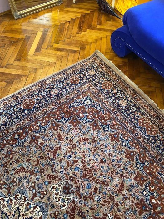 Covor persan iranian, executat manual, nod cu nod, lana