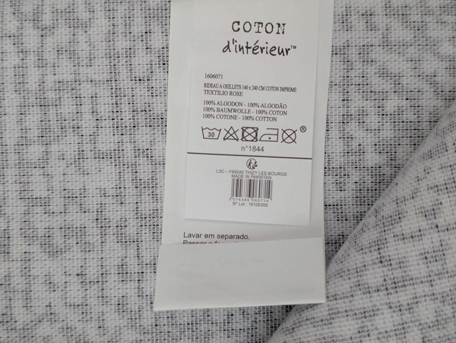 Set draperie Coton d'interieur semiopaca bumbac 140x240 cm - Roz