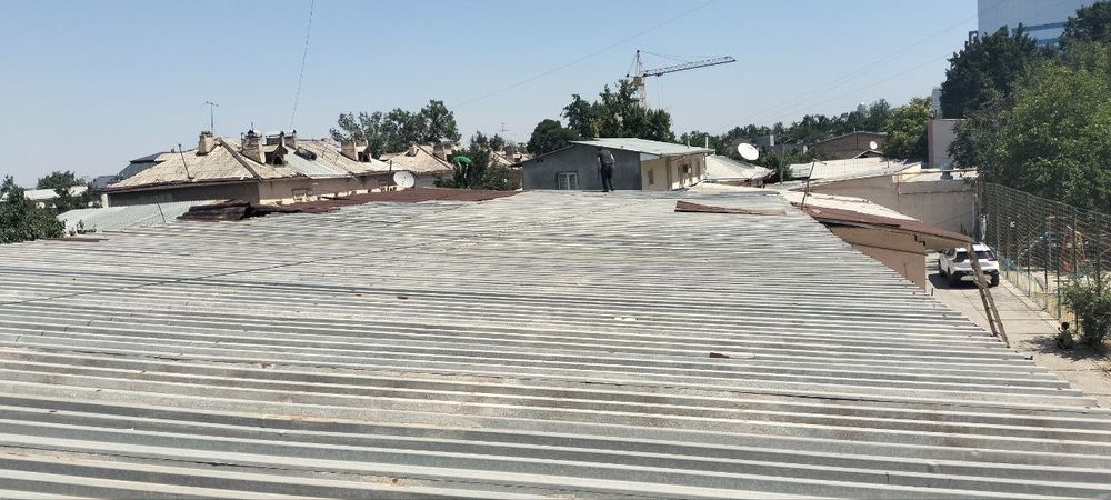 Профнастил 12метр по 8 метров  б/у 0.8 толшина