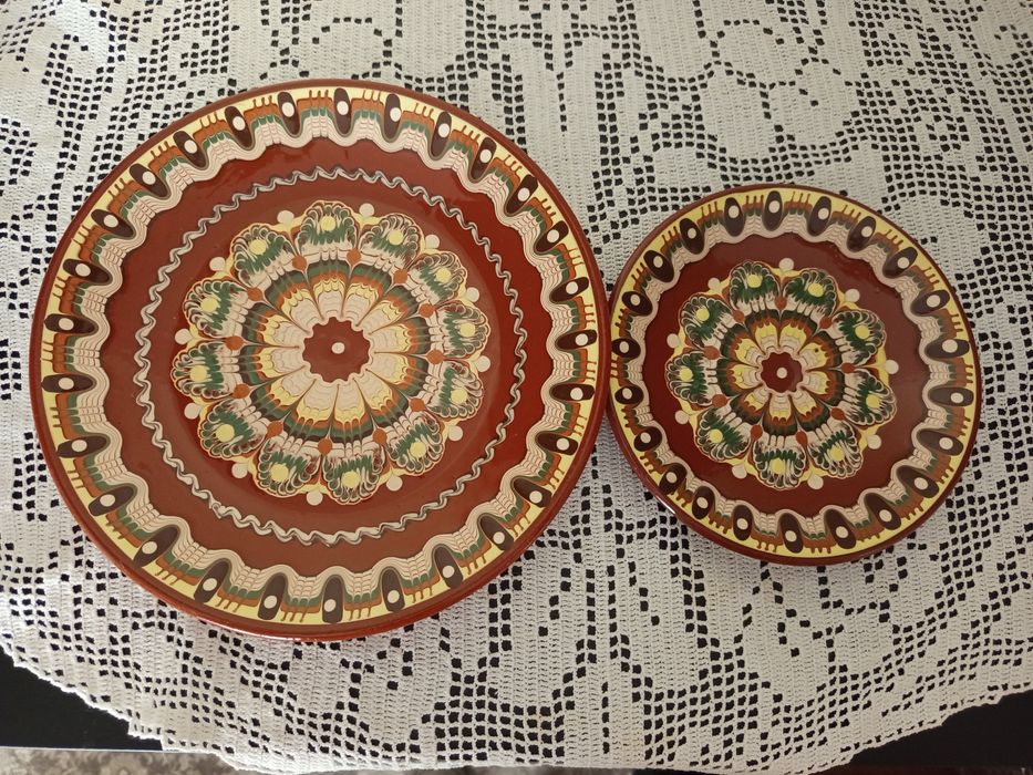 Порцелан , стъкло, месинг,Цептер