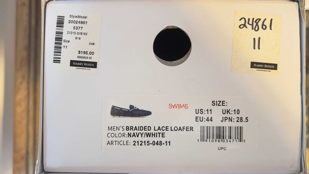 Pantofi SWIMS Braided Lace Loafer (US 11/EU 44), noi