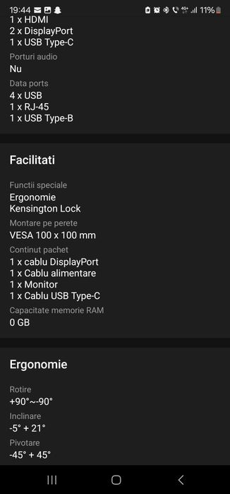 Monitor Dell P2722HE
