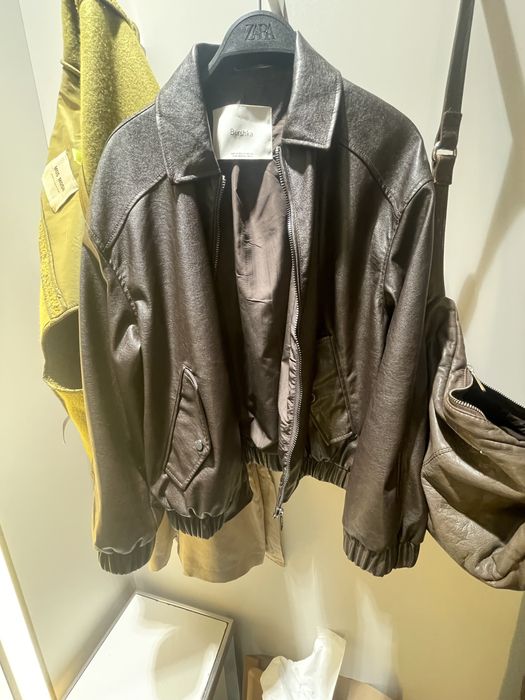 Geaca boyfriend piele vegan Bershka xs s noua