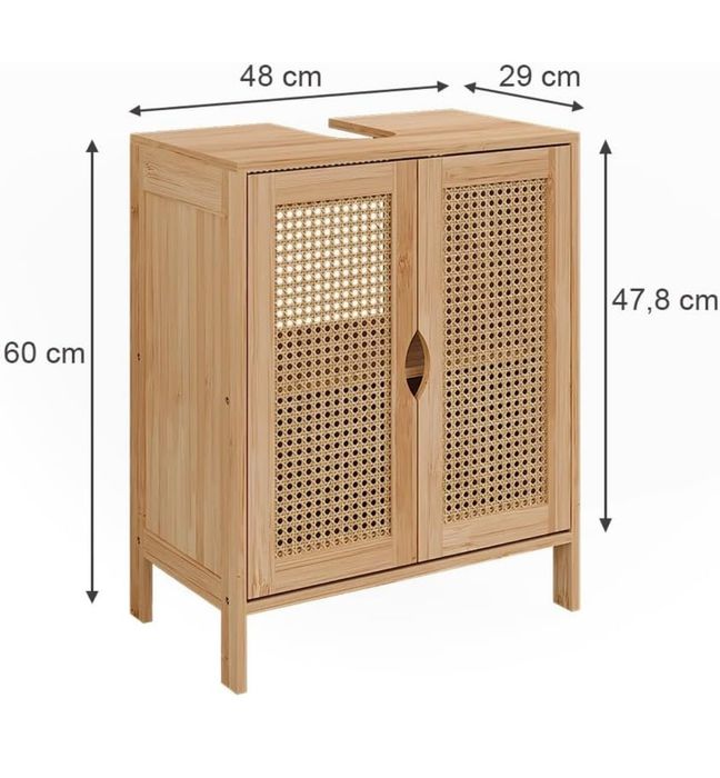 Шкаф за подмивка - ратан и бамбук 7484