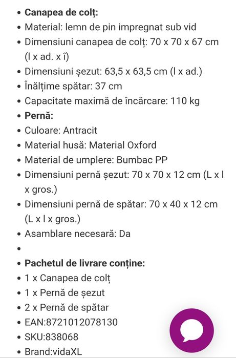 Canapea exterior-vidaXL