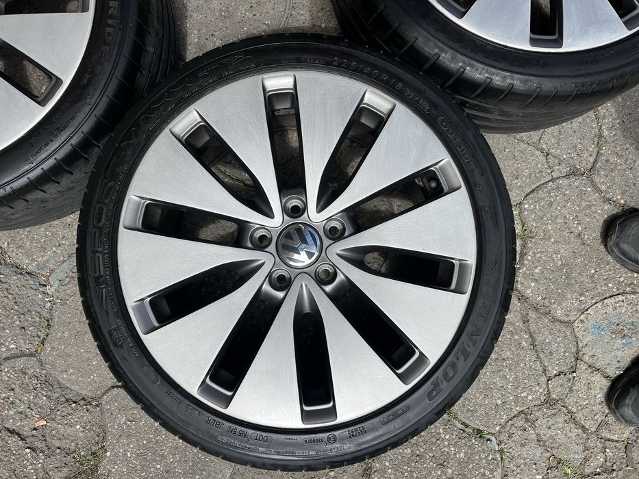 Jante aliaj 5x112mm, anvelope vara 225/40 R18, VW Golf 5/6/7/8, Touran, Eos, Jetta