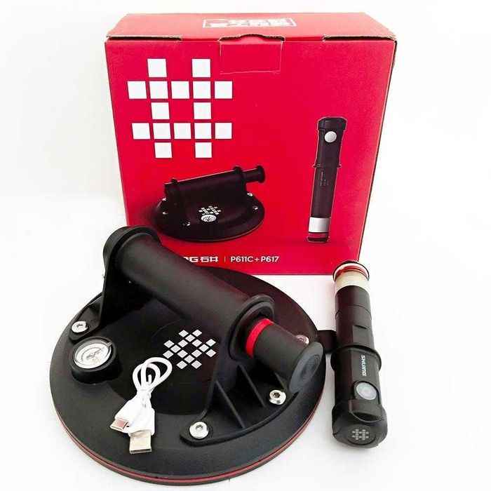 Вакуум вендуза SHIJING P611C, 200 мм, до 110 кг, к-т с помпичка P617