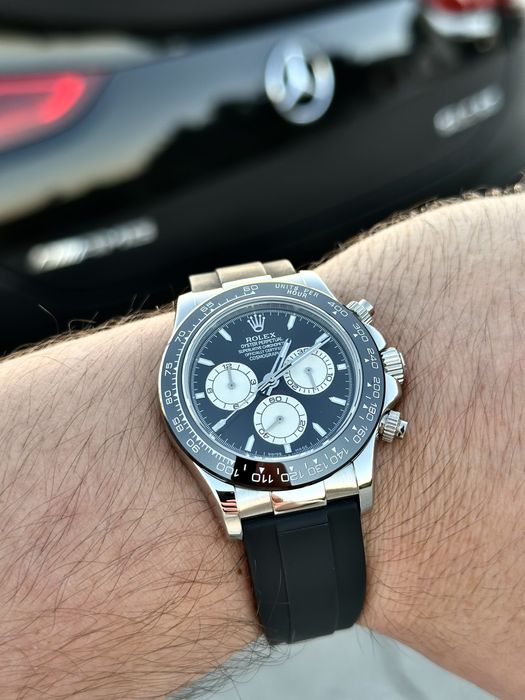 Ceas barbatesc automatic bratara cauciuc