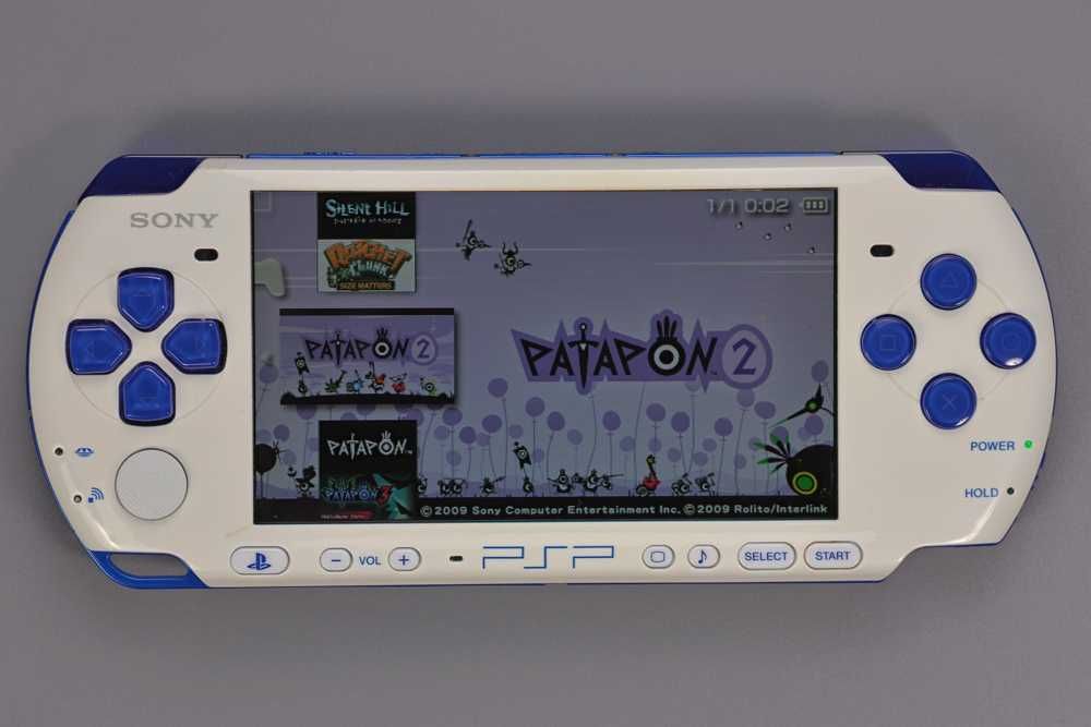 Sony PSP 3000 White Blue (+прошивка, игры)