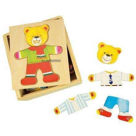 продавам Bigjigs - Дървен пъзел мече за преобличане Мистър Беър