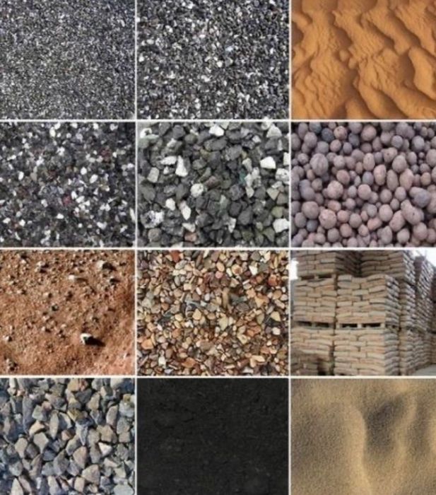 Песок,щебень, отсев в мешках