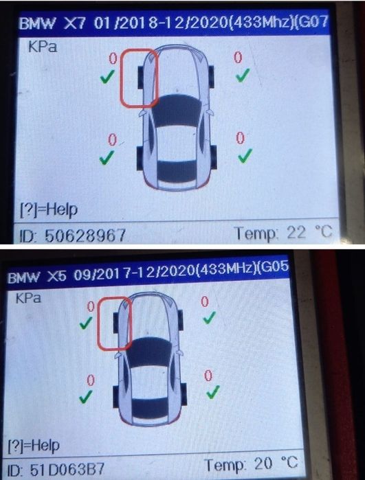 senzori presiune aer roti Bmw G20,G21,G30,G31,G11,G12,G01,G05,G06