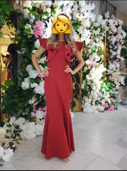 Бордовое платье рыбка