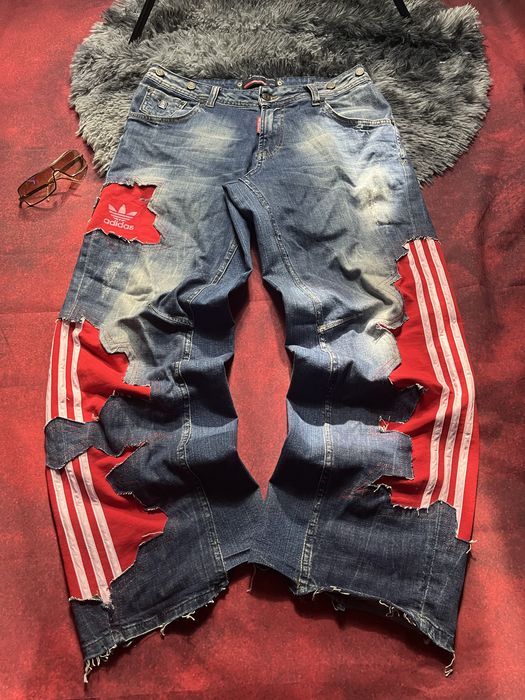 Custom dsquared2 & adidas jeans