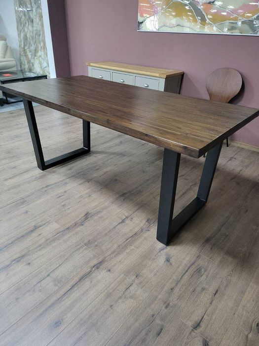 ПРОМОЦИЯ!!! Масивна дървена трапезна маса от тъмно дърво