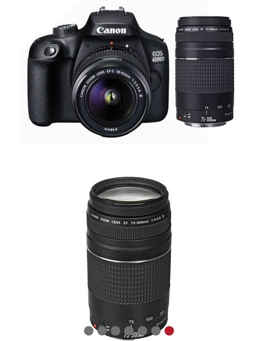 Canon EOS 4000D с 2 обектива и гаранция