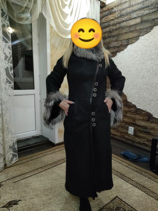 Продам дубленку мутон с чернобуркой