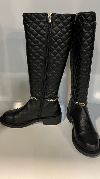 Ботуши черни естествена кожа