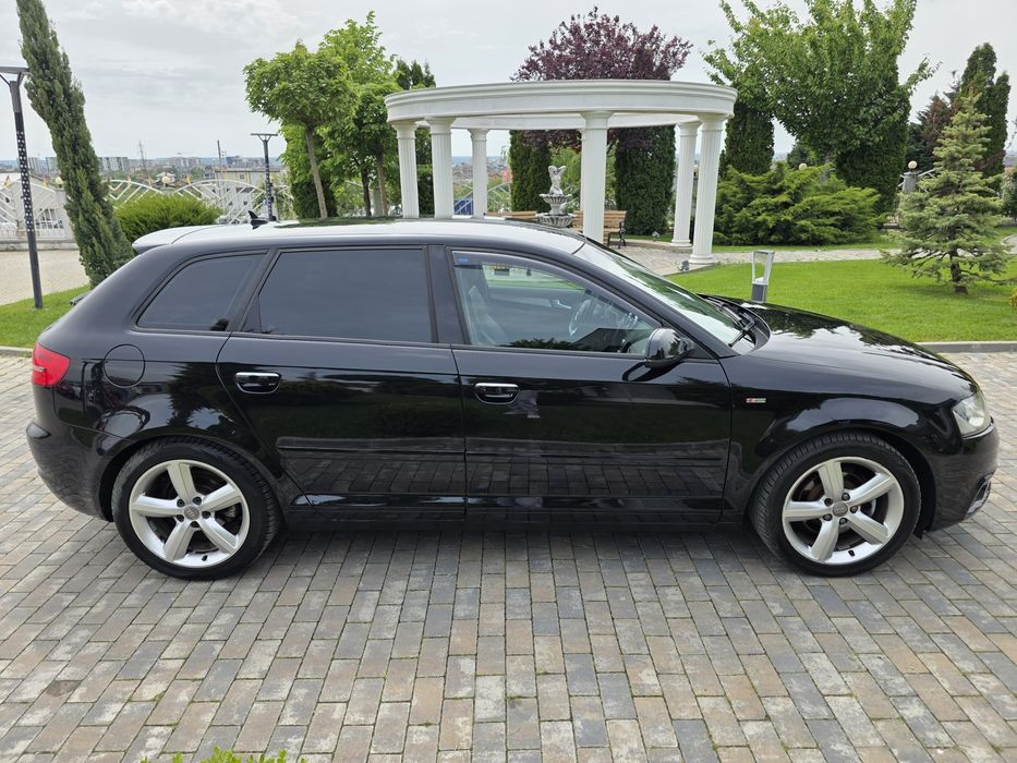 AUDI A3 # 3 x Sline # 1.4 Benzina 122cp # EURO 5 # CUTIE AUTOMATA DSG II 7+1 # BiXenon # Navigatie # Semipiele # Volan Sline Tesit cu padele # BOSE