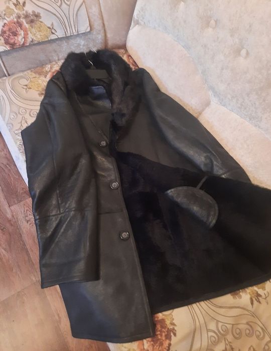 Дубленка с норковым воротником