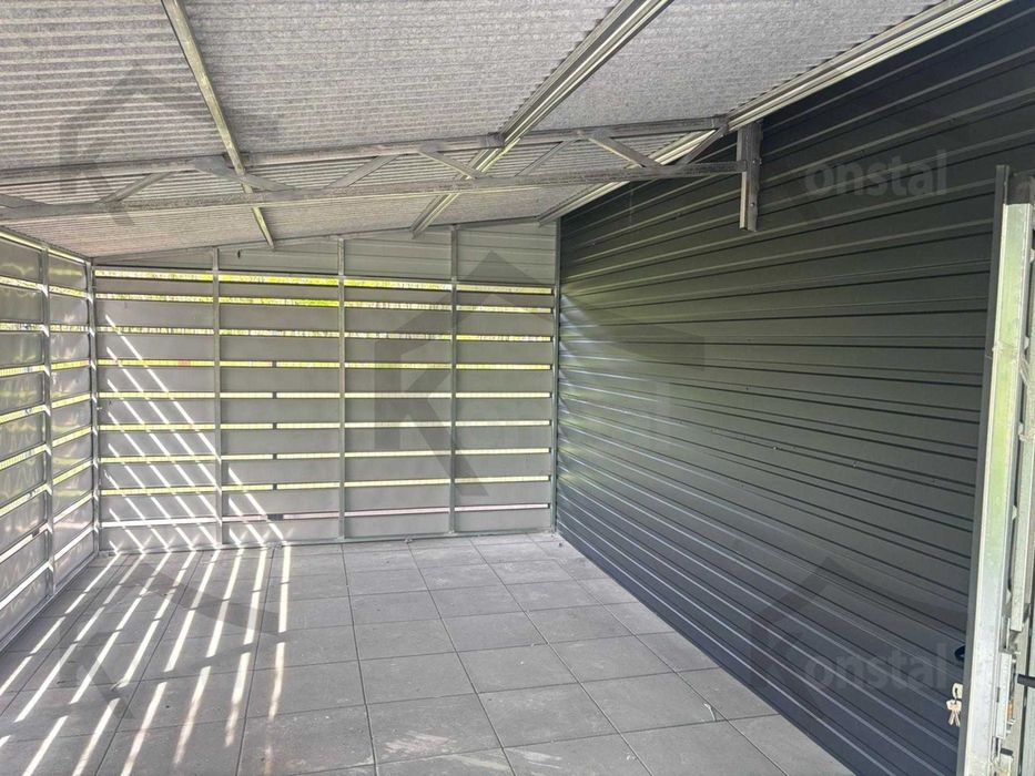 Garaj metalic 7x5 SUPERLINE-PLUS cu carport ajurat + BTX7016