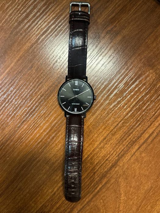 Часы касио кожанные