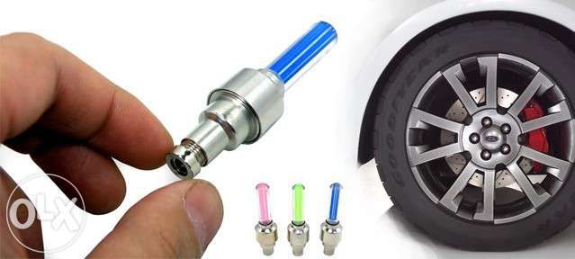Set 4x Valve ventil roti cu LED lumina leduri auto bicicleta +CADOU!