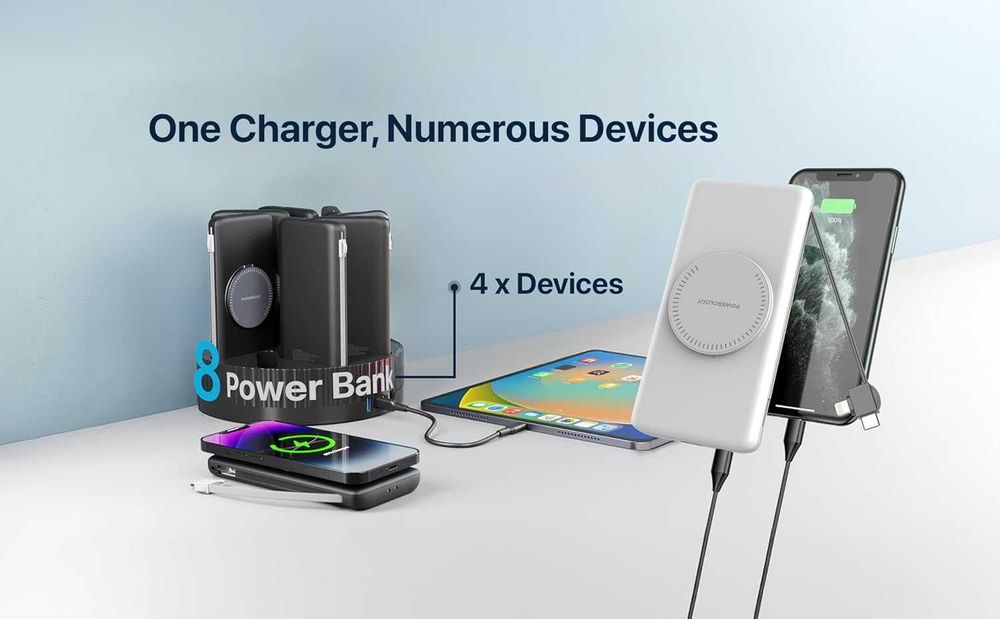 Powerology Power Bank 8x 10000mAh 20W. Есть доставка