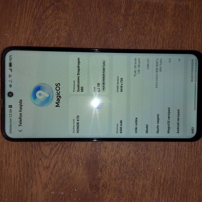Honor x7d telefon Yangi