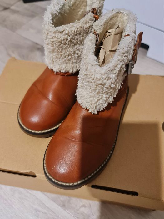 Cizme/ghete piele, zara, marimea 25-30