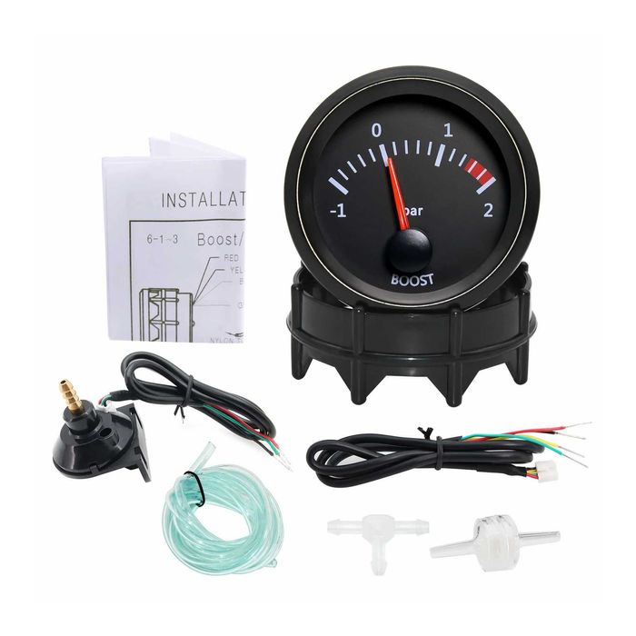 Ceas boost indicator presiune turbo 2 bari + suport montare