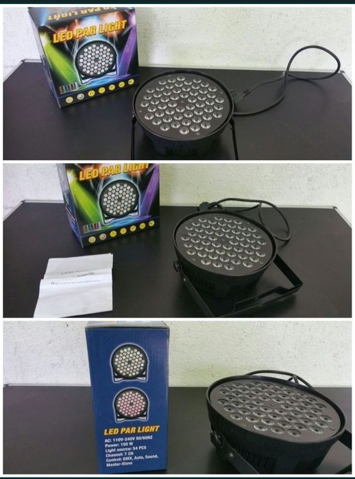 lumini rgb par led 54 x 3 w DMX slim petrecere disco arhitectura