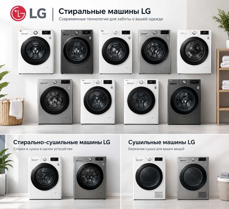 LG стиральные и сушильные машины