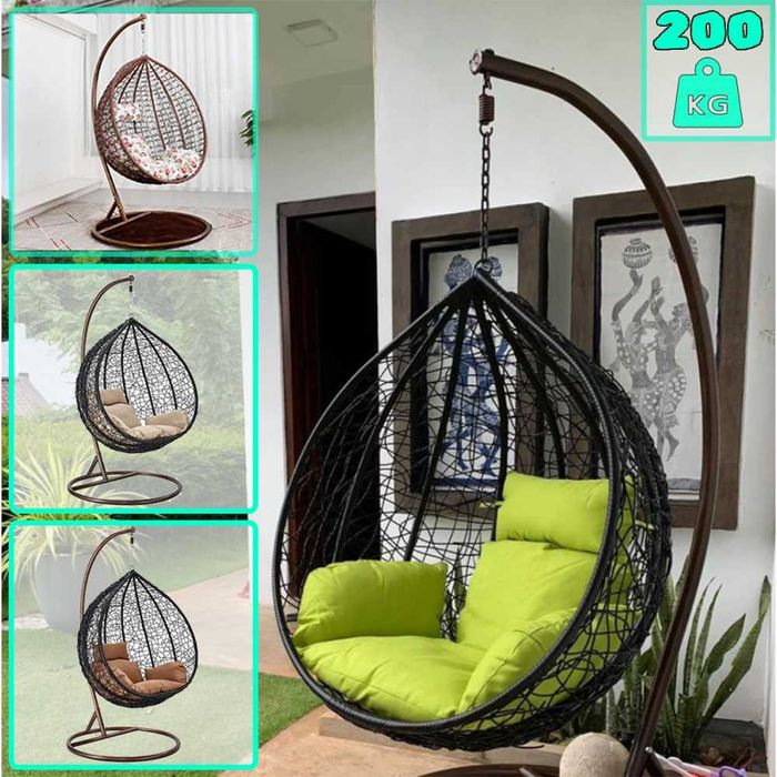 Ратанова Градинска Люлка Comfort , Меки Възглавници, до 200 кг