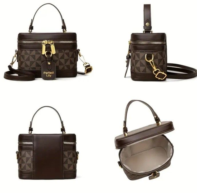 Geanta mini damă,curea detasabila umăr,model LV,saculet, etichetă