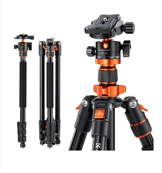 KentFaith KF09.087V6 Trepied Aluminiu cu Coloana Centrala Rotativa 360° 2m