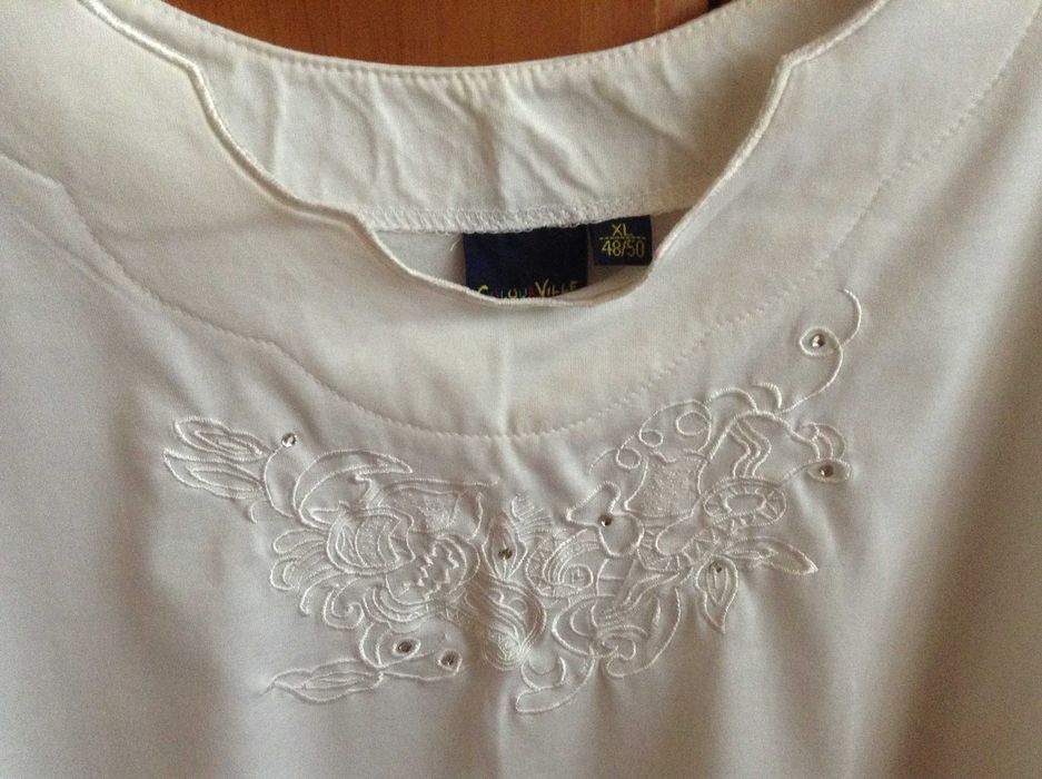 Bluza alba din bumbac