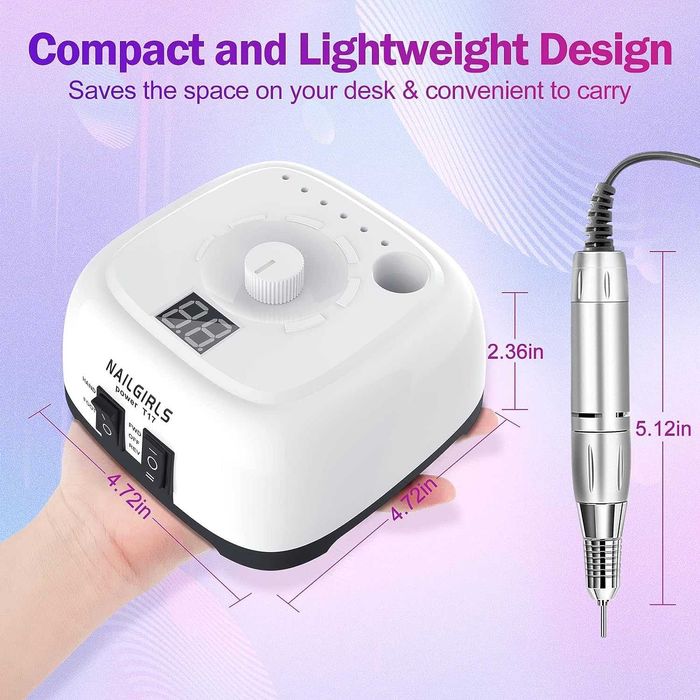 Професионална пила за маникюр- педикюр NAILGIRLS T17- 35000RPM