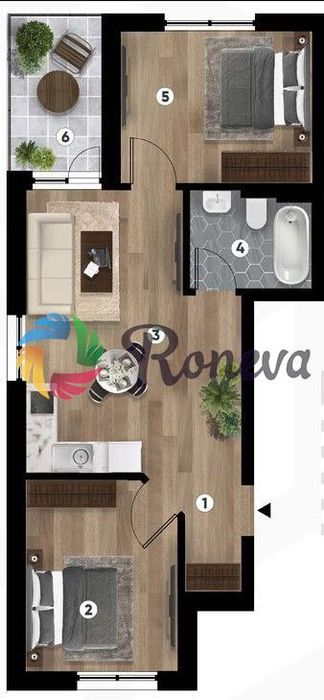 Отличен тристаен апартамент к.к. Чайка