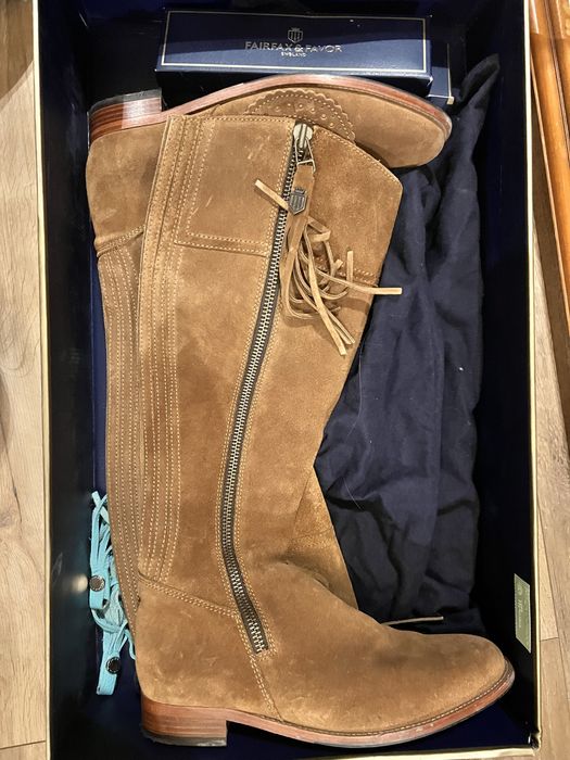 Cizme Fairfax & Favor England – piele întoarsă – premium