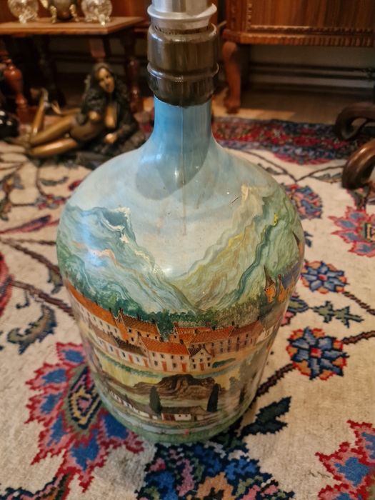 Damigeana din sticla pictată !