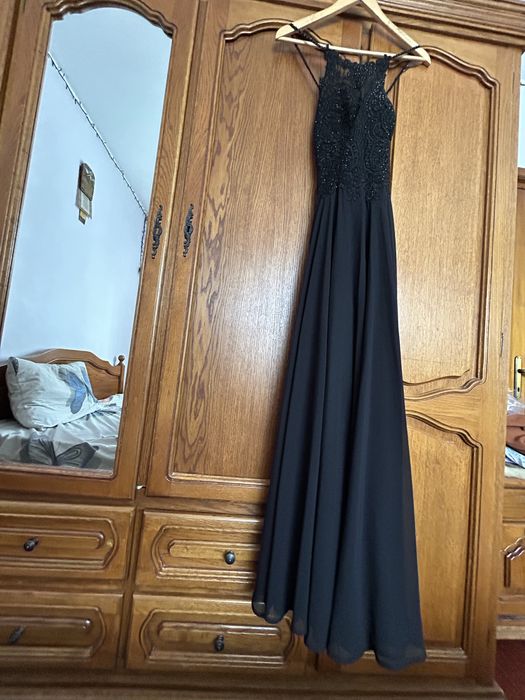 Rochie neagra lunga de ocazie