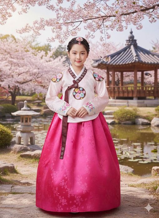 Детский и Взрослые Корейский Ханбок Мальчик/девочка