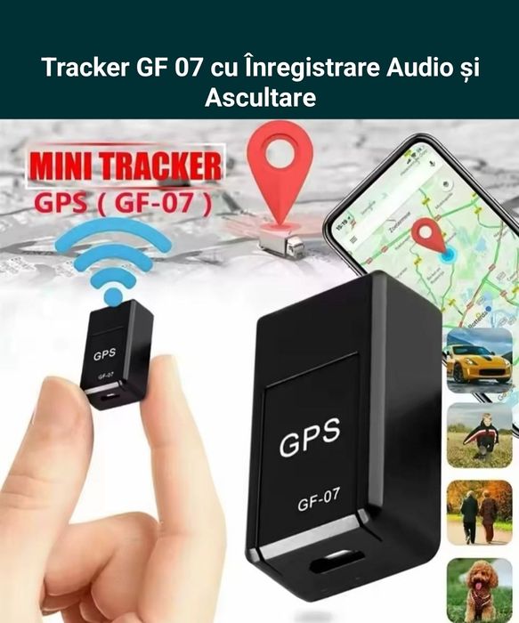 Tracker gps Localizare cu ascultare și înregistrare audio GF07 -2025